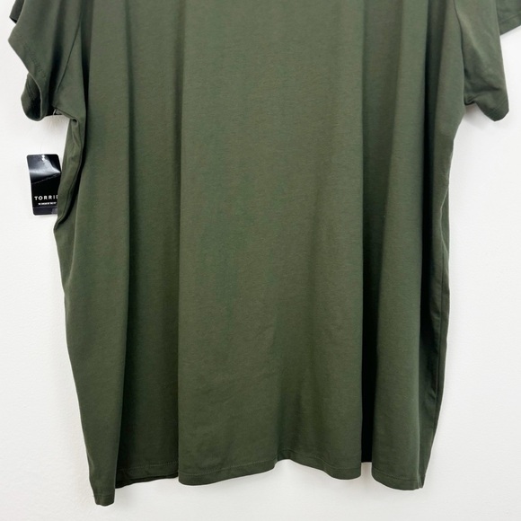 Torrid Olive Green “It’s Fall Y’all” Cotton Short Sleeves Round Neck Tee Size 5 - Picture 12 of 14